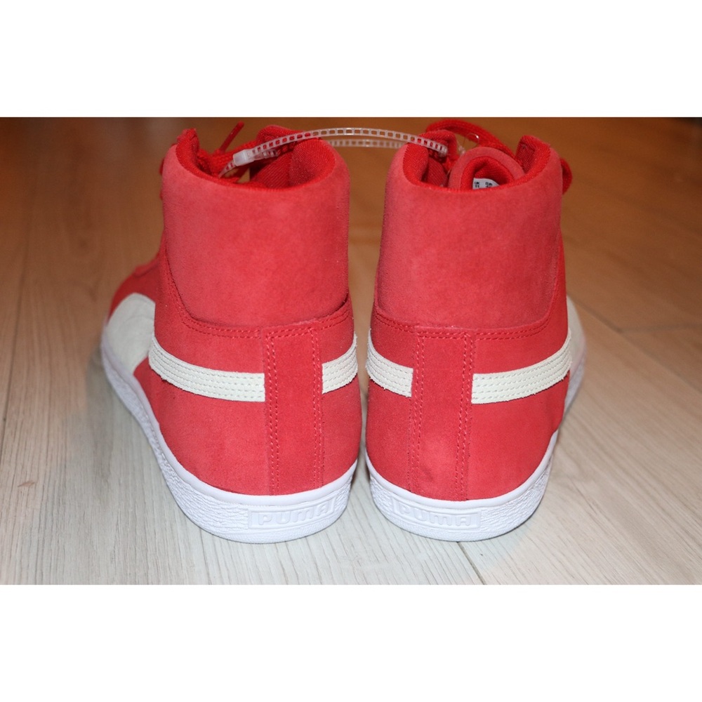 PUMA Classic Suede Red Midtop Sneakers - Picture 8 of 13